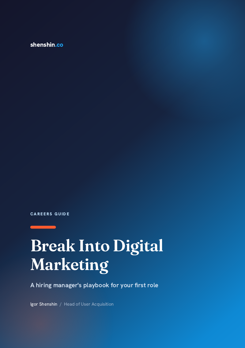 Break Into Digital Marketing cover