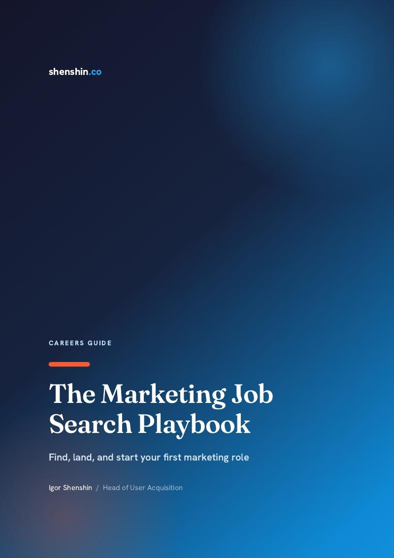 The Marketing Job Search Playbook cover