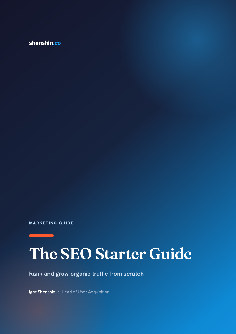 The SEO Starter Guide cover